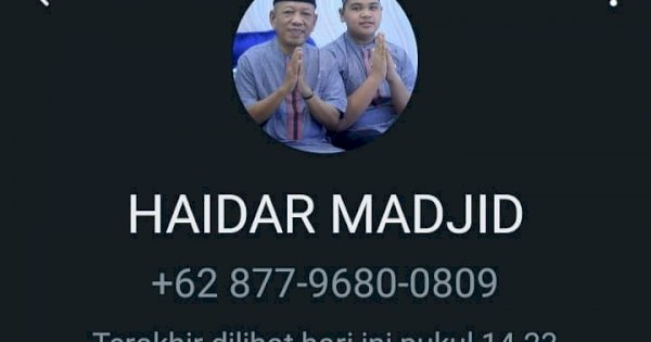 Waspada! Penipuan Via WhatsApp Catut Nama Legislator Sulsel Haidar Madjid