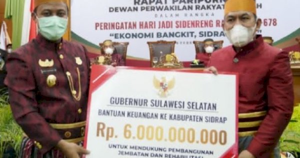 Sejak 2019-2022, Pemprov Sulsel Kucurkan Rp234 M untuk Kabupaten Sidrap 