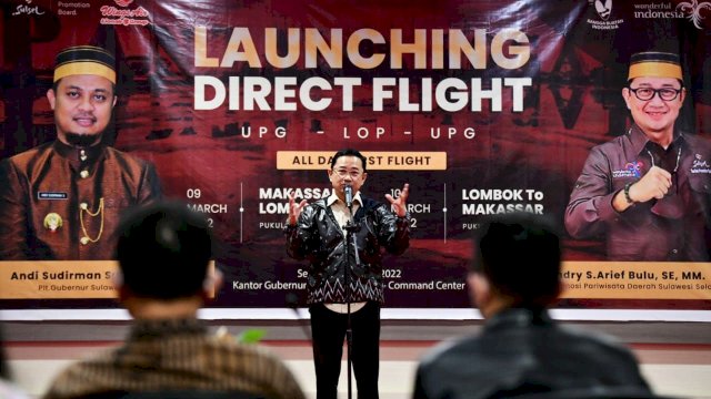 Direct flight dari Makassar - Lombok - Makassar atau UPG - LOP - UPG telah resmi diluncurkan, pada Selasa (22/2/2022). (Foto: ABATANEWS/Wahyuddin) 