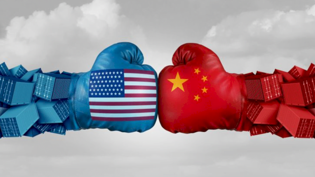 ilustrasi Amerika vs China (SHUTTERSTOCK)