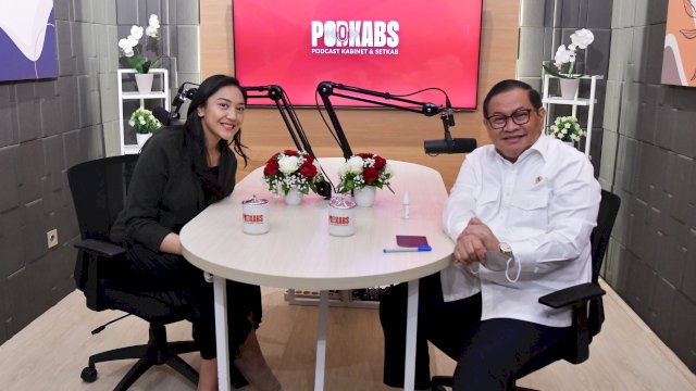 Podcast Pramono Aung (Foto: Sekretariat Kabinet)