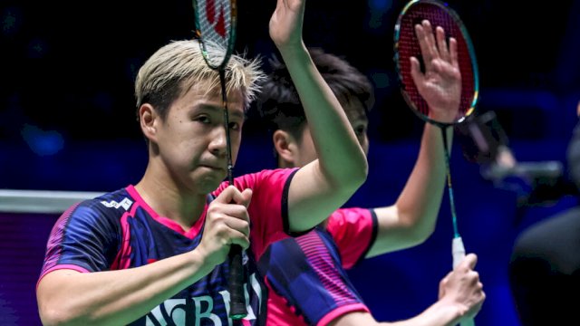 Pasangan ganda putra Indonesia, Marcus Fernaldi Gideon dan Kevin Sanjaya Sukamuljo. (Foto: PBSI) 