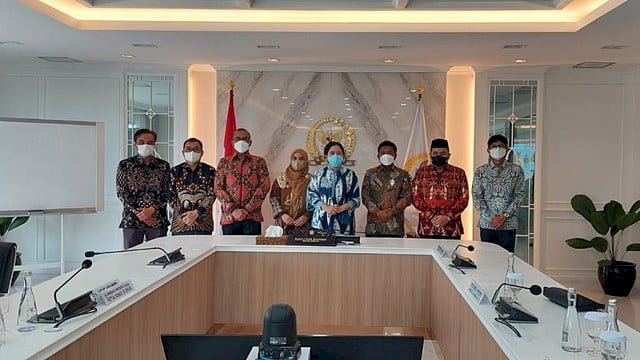 Pertemuan anggota KPU dan Bawaslu terpilih dengan Ketua DPR RI Puan Maharani, pada Kamis (10/3/2022) lalu. (Istimewa) 