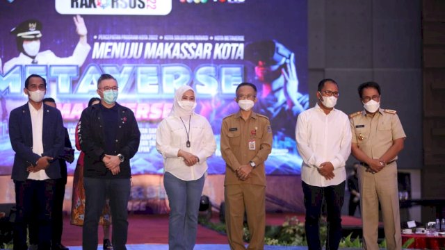 Danny Pomanto Tuai Pujian dari Mendagri setelah menyelenggarakan Rakorsus Makassar Metaverse di Hotel Four Poin by Sheraton. Selasa (15/3/2022). (Istimewa)