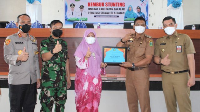 Aksi konvergensi stunting tahun 2022 digelar dengan Rembuk Stunting aksi ketiga yang berlangsung di Baruga I Manindori, Kantor Bupati Takalar, pada Selasa (22/3/2022). (Foto: ABATANEWS/Wahyuddin)