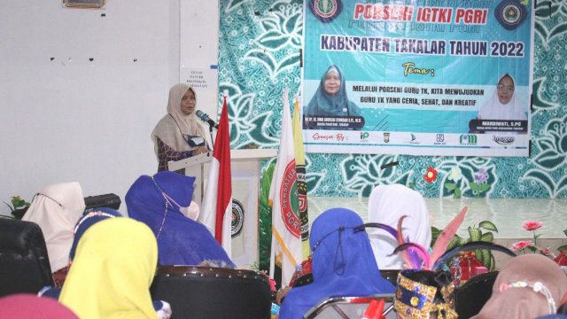 Pekan Olahraga dan Seni (Porseni) Ikatan Guru Taman Kanak-Kanak Indonesia (IGTKI) Persatuan Guru Republik Indonesia (PGRI) Kabupaten Takalar berlangsung di Gedung PKK Kabupaten Takalar, pada 15-16 Maret 2022. (Foto: ABATANEWS/Imam) 