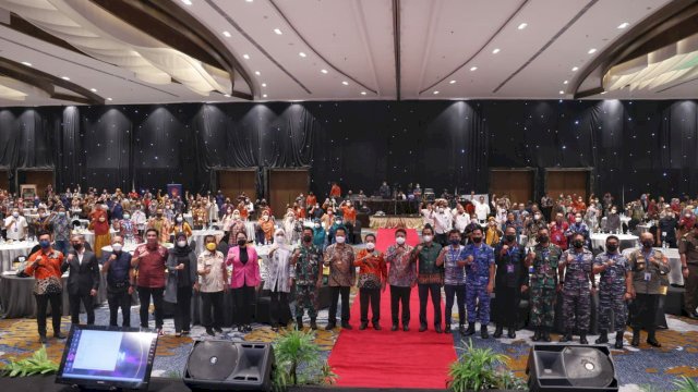 Pemerintah Kota Makassar menggelar Musyawarah Perencanaan Pembangunan (Musrenbang) TA 2023, di Phinisi Ballroom Claro, pada Jumat (25/3/2022). (Foto: ABATANEWS/Wahyuddin) 