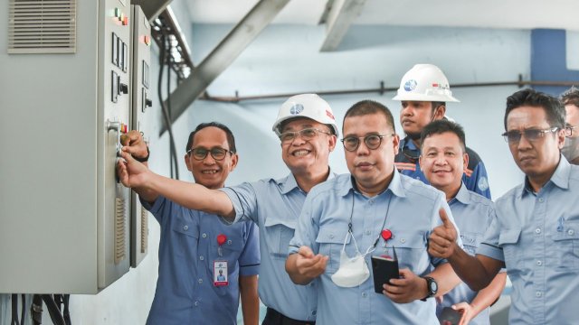 Perusahaan Daerah Air Minum (PDAM) Kota Makassar akhirnya meluncurkan Pengoperasian Booster Gatot Subroto, pada Selasa (29/3/2022). (Foto: ABATANEWS/Wahyuddin) 