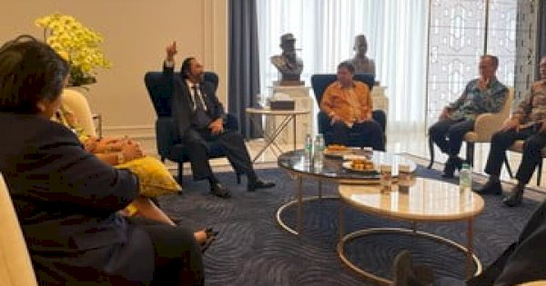 Ketum Golkar Airlangga Sambangi Kantor NasDem Ketemu Surya Paloh