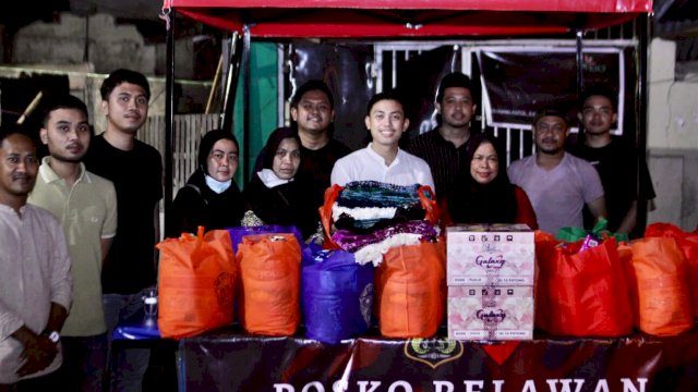 Ketua Himpunan Pengusaha Muda Indonesia (HIPMI) Kota Makassar, Muhammad Fadhel Tauphan Ansar di Aspol Veteran. Abatanews/Azwar