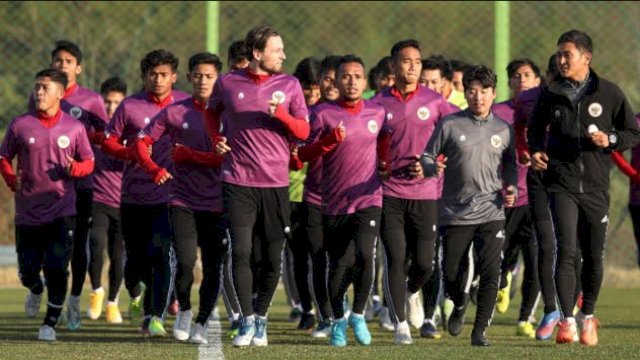 Penampakan skuad Timnas Indonesia U-23 yang bakal tampil di Sea Games Vietnam 2022. (foto:PSSI)