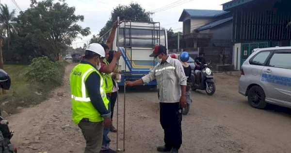 Pembenahan Ruas Jalan Pinrang- Rappang Memasuki Uji Sand Cone dan DCP