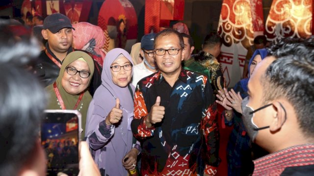 Wali Kota Makassar, Moh Ramdhan Pomanto saat menghadiri kegiatan Gala Dinner PSBM, di Anjungan Pantai Losari, Minggu (15/5/22). (foto: Pemkot Makassar)