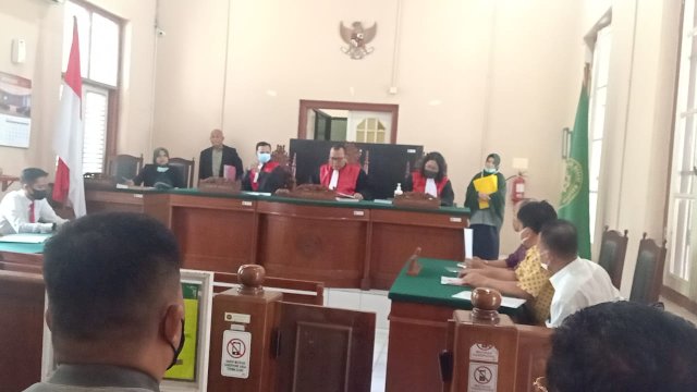 Sidang lanjutan gugatan perdata terkait pemberitaan 6 media di Makassar di PN Makassar, Senin (24/5/2022).