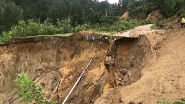 Longsir di Simbuang Tana Toraja akibat intensitas hujan yang tinggi. (Foto: Humas Pemprov Sulsel)