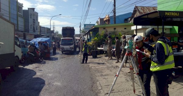 Dinas PUTR Sulsel Turun Ukur Jalan Antang yang Rusak Berat 