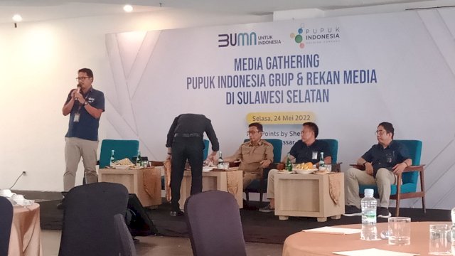 PT Pupuk Indonesia (Persero) melaksanakan media Gathering di Hotel Four Points by Sheraton, Makassar, Selasa (23/5/2022). 