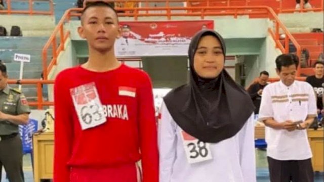 Pelajar asal SMAN 7 Luwu Utara berhasil terpilih menjadi calon Pasukan Pengibar Bendera Pusaka (Paskibraka) tingkat Nasional perwakilan Provinsi Sulawesi Selatan. (foto: Abatanews)