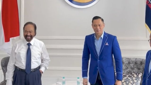 Ketua Umum Partai Demokrat AHY bertemu Ketua Umum NasDem Surya Paloh di Gondangdia, Kamis (23/6/2022)