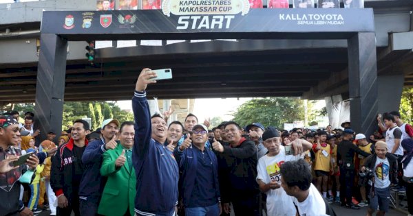 Lepas Peserta Lari Kapolrestabes Makassar Cup, Ini Pesan Danny