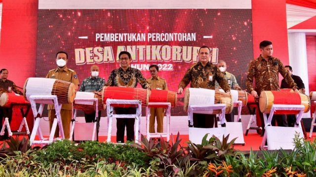 Gubernur Sulsel menghadiri pembentukan percontohan Desa Antikorupsi KPK di Gowa, pada Selasa (7/6/2022). (Dok Pemprov Sulsel)