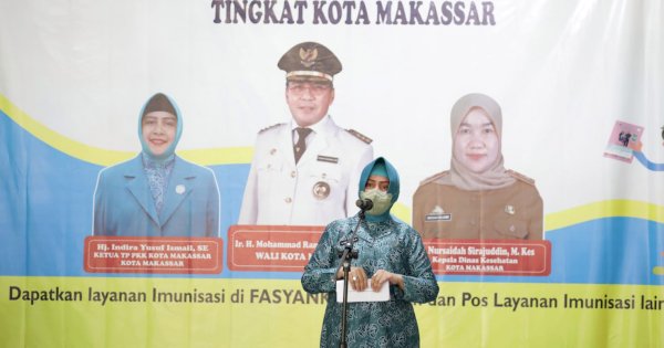 Sukseskan Program BIAN, Ketua TP PKK Makassar Gelorakan Imunisasi Anak