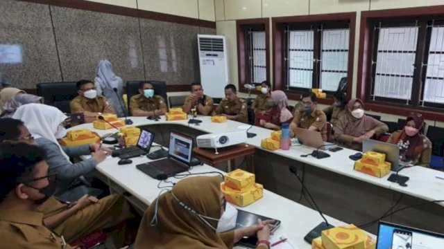 Rapat pelaksanaan aksi 2 penanganan stunting di Bappeda Kota Makassar. (Foto: Bappeda Makassar)