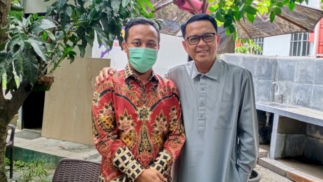 Gubernur Sulawesi Selatan, Andi Sudirman Sulaiman menjenguk Mantan Gubernur Sulsel, Nurdin Abdullah di Lapas Sukamiskin, Bandung, Provinsi Jawa Barat Kamis (9/6/2022). (Istimewa) 