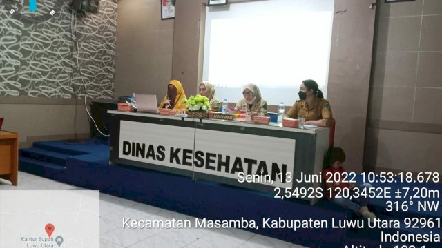 Jelang pelaksanaan Verifikasi Kabupaten/Kota Sehat (KKS) Tingkat Provinsi Sulawesi Selatan, Dinas Kesehatan (Dinkes) Luwu Utara langsung bergerak cepat menggelar Pertemuan Koordinasi Tim Teknis KKS, Senin (13/6/2022), di Aula Dinas Kesehatan.