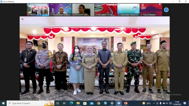 Bimtek Pertama Penyusunan Master Plan Smart City, Senin (13/6/2022) di Aula La Galigo Kantor Bupati Luwu Utara. (Foto: ABATANEWS/Imam) 