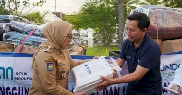 Pelindo Jasa Maritim Distribusi Bantuan Natura Korban Gempa di Mamuju