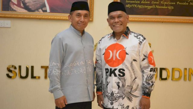 Ketua PKS Sulsel Amri Arsyad bersama Pangdam XIV Hasanuddin, Mayjend Andi Muhammad, pada akhir pekan lalu (19/6/2022).(Dok PKS Sulsel) 