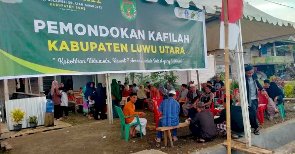 Kafilah MTQ Luwu Utara Tiba di Bone, Diterima Asisten I