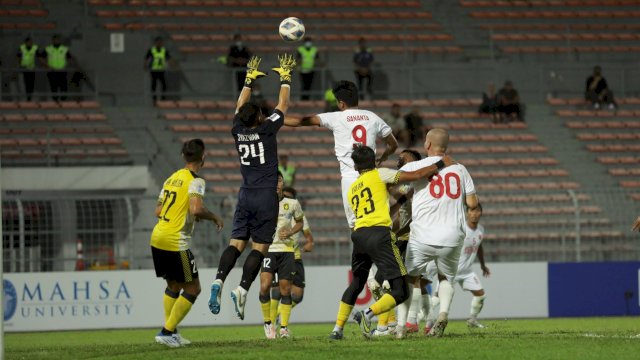 Skuad PSM Makassar saat menghadapi Tampines Rovers dan berhasil menang 1-3 dalam match kedua Grup H, zona Asean Piala AFC Cup di Kuala Lumpur Stadium, Senin (27/6/2022). (foto: Official PSM Makassar)