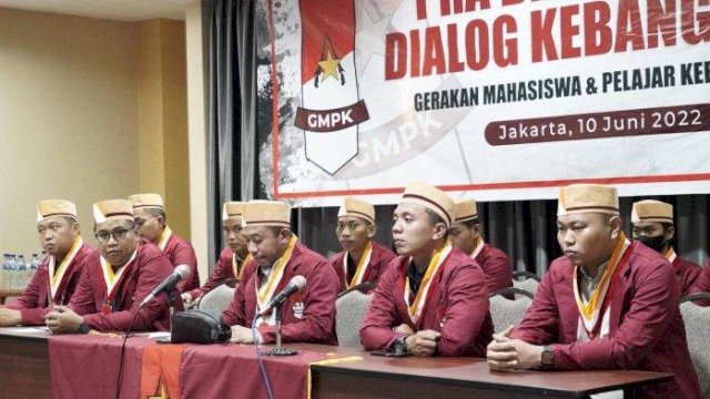 Aktivis Sulawesi Selatan, Aiman Adnan, bersama sejumlah pemuda menggelar pradeklarasi Gerakan Mahasiswa dan Pelajar Kebangsaan (GMPK) di Jakarta (10/6/2022). (Istimewa) 