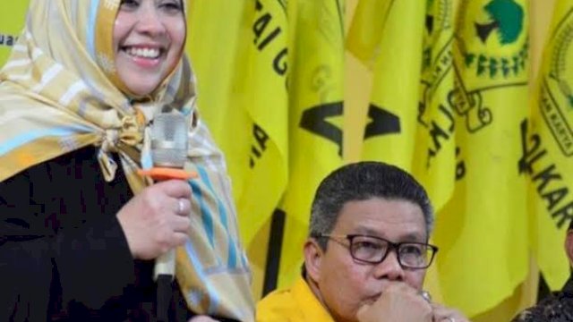 Erna Rasyid dan Taufan Pawe. (Dok Golkar Sulsel) 