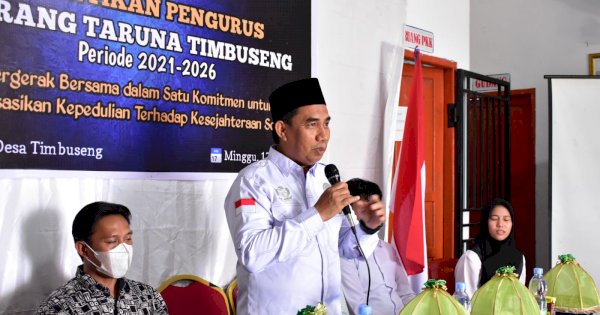 Ini Pesan Wabup Takalar Usai Lantik Pengurus Karang Taruna Desa Timbuseng