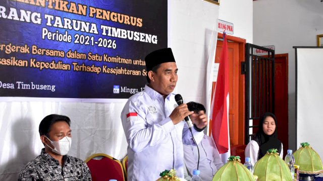 Ini Pesan Wabup Takalar Usai Lantik Pengurus Karang Taruna Desa Timbuseng