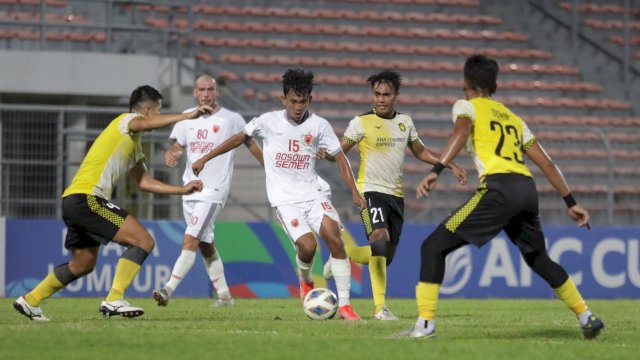 Dokumentasi skuad PSM Makassar saat menghadapi Tampines Rovers di match kedua babak grup Piala AFC Cup beberapa waktu lalu. (foto: Official PSM Makassar)