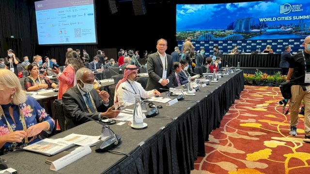 Setelah Los Angeles, Lorong Wisata atau longwis akan dipaparkan Wali Kota Makassar, Moh. Ramdhan ‘Danny’ Pomanto pada forum berkelas dunia yakni World City Summit 2022 di Singapura, pada Ahad (31/8/2022). (Foto: Dok Pemkot Makassar) 