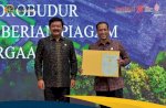 Kementerian ATR/BPN Serahkan Sertifikat Candi Borobudur ke Kemendikbudristek