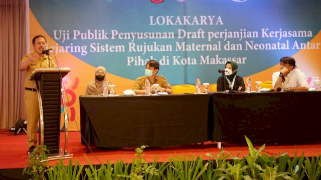 Pemerintah Kota Makassar menggelar Lokakarya Uji Publik Draft Perjanjian Kerja Sama dengan USAID melalui Momentum Private Healthcare Delivery (MPHD) di Hotel Swiss-bell Hotel Makassar, Selasa (9/8/2022). (foto: Pemkot Makassar)