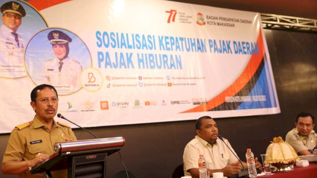 Pemerintah Kota Makassar gelar sosialisasi kepatuhan wajib pajak daerah, pajak hiburan melalui Badan Pendapatan Daerah (Bapenda) Kota Makassar di Hotel Horizon Selasa (9/8/2022). (Foto: ABATANEWS/Azwar)