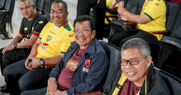 Nobar Bersama Aksa Mahmud, Taufan Pawe Kagum Permainan PSM Makassar