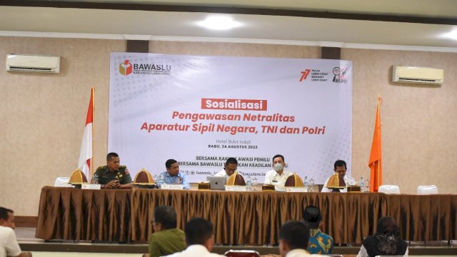 Bawaslu Kabupaten Luwu Utara menyelenggarakan kegiatan “Sosialisasi Pengawasan Netralitas ASN, TNI dan POLRI”, pada Rabu (24/08/2022).