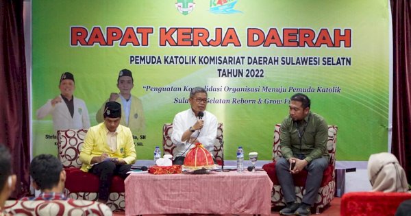 Taufan Pawe Jadi Pembicara di Rakerda Pemuda Katolik Komisariat Sulsel 