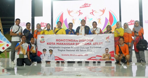 Dispora Makassar Juara 5 Tingkat Nasional di Festival Olahraga Tradisional 2022