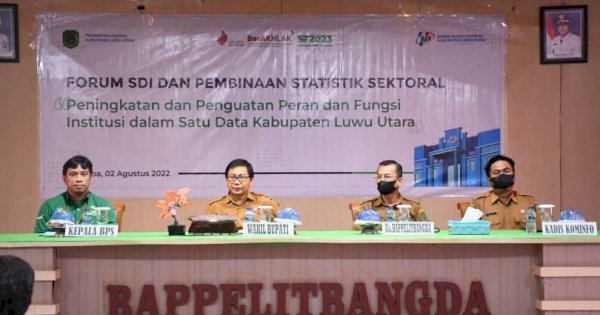 Wabup Luwu Utara Harap Satu Data Bisa Jadi Rujukan Kebijakan Daerah