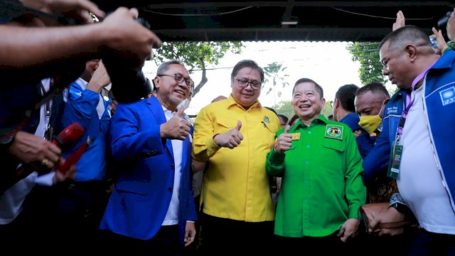 Koalisi Indonesia Bersatu (KIB) melakukan pendaftaran ke KPU RI, pada Rabu (10/8/2022). 