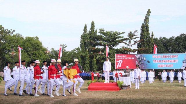 Bupati dan Wakil Bupati Takalar Kompak Ikuti HUT RI Terakhirnya Sebagai Kepala Daerah